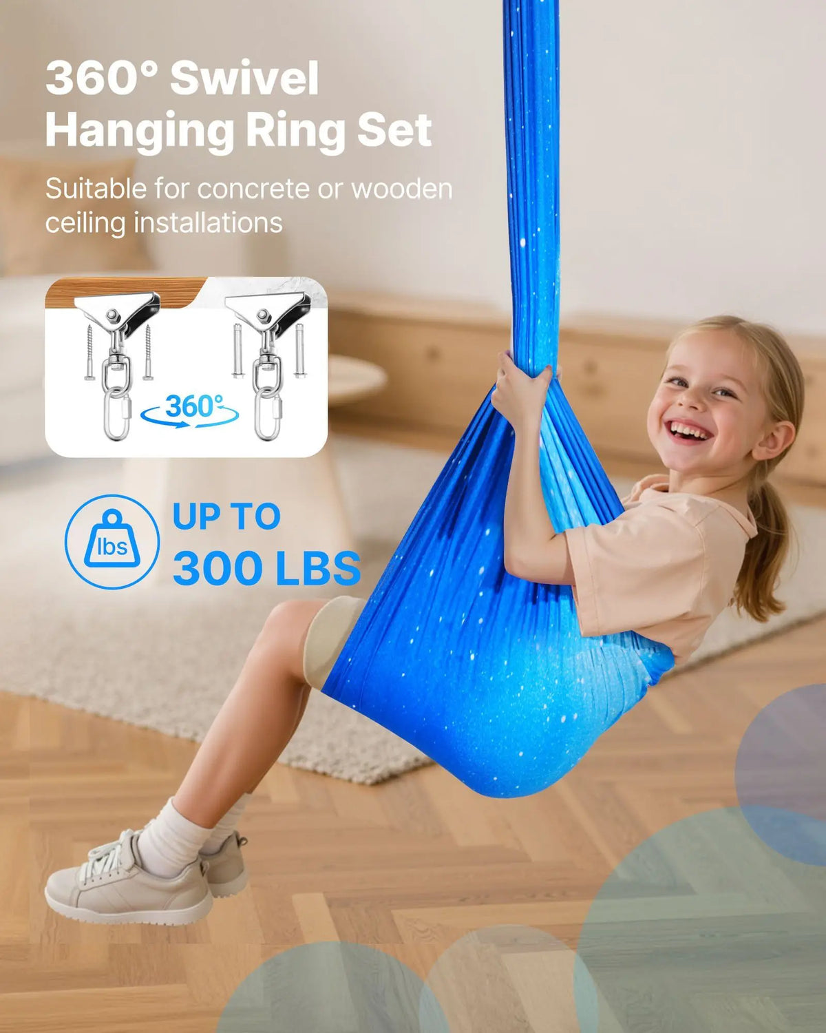 Sensory Swing Hammock for Aerial Yoga, Indoor and Outdoor Use