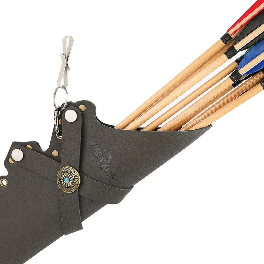 Archery Arrow Quiver Waist Hanging Arrow Holder Storage Bag Left Right Hand For Recurve Compound Bow Target Shooting