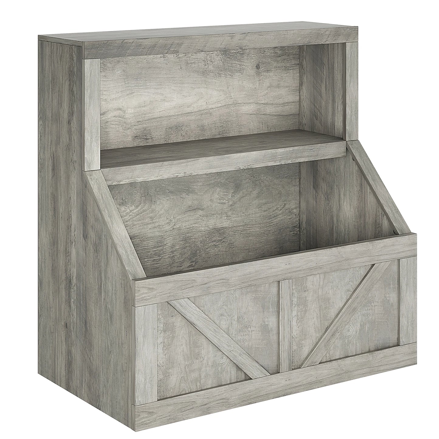 Kids Wooden Bookshelf And Toy Storage Organizer Cabinet