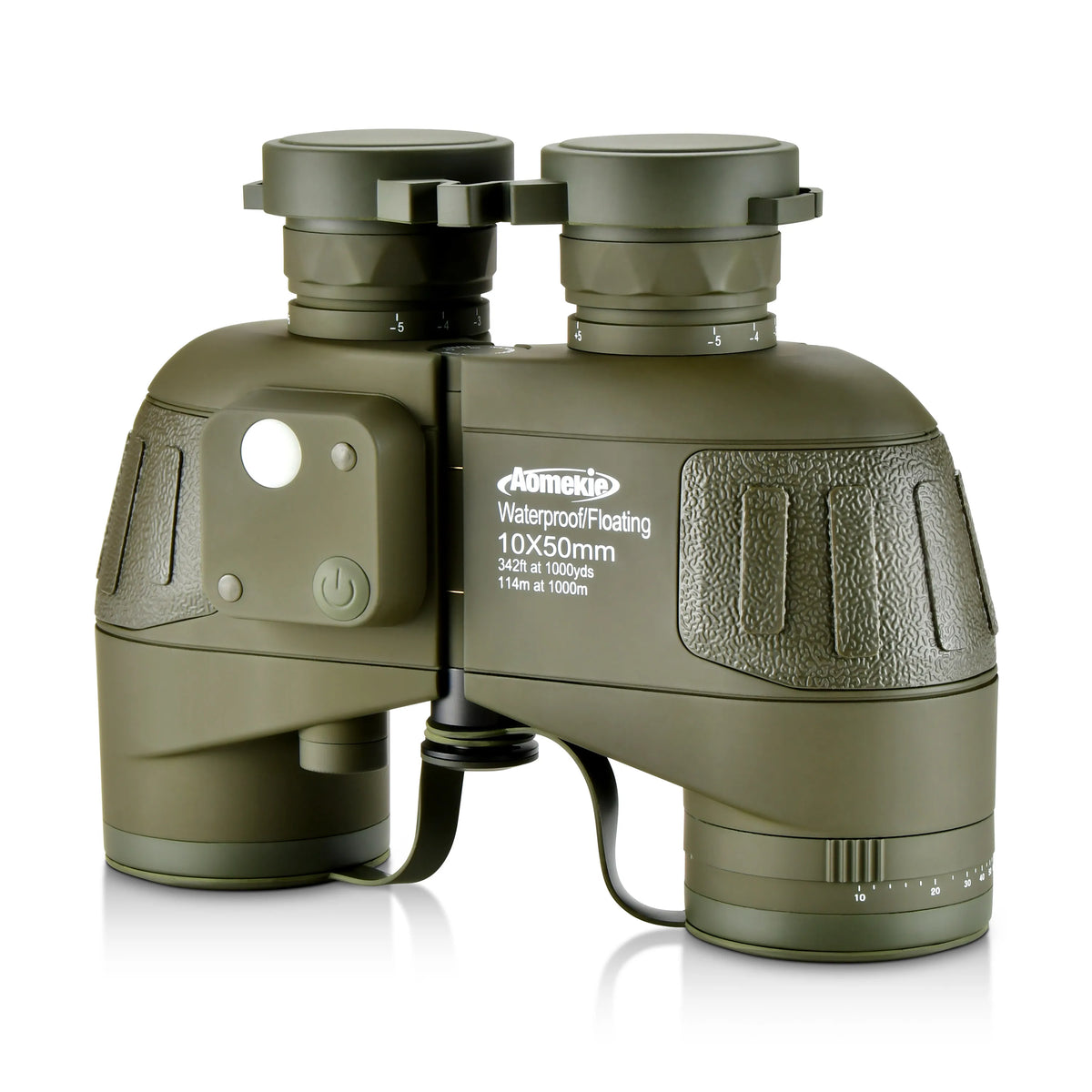 Marine Binoculars With Rangefinder And Compass BAK4 Prism Waterproof