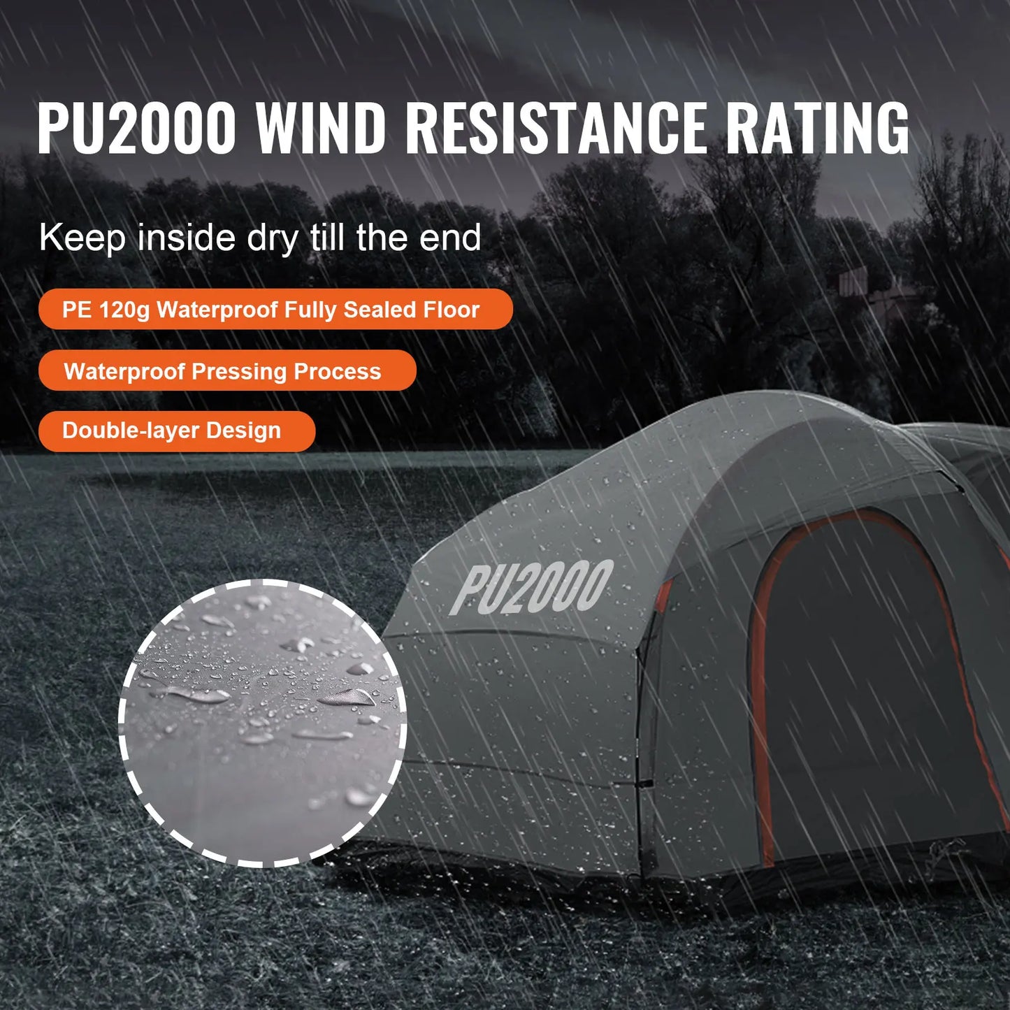 Succebuy Double Layer SUV Camping Tent With Rainproof Design