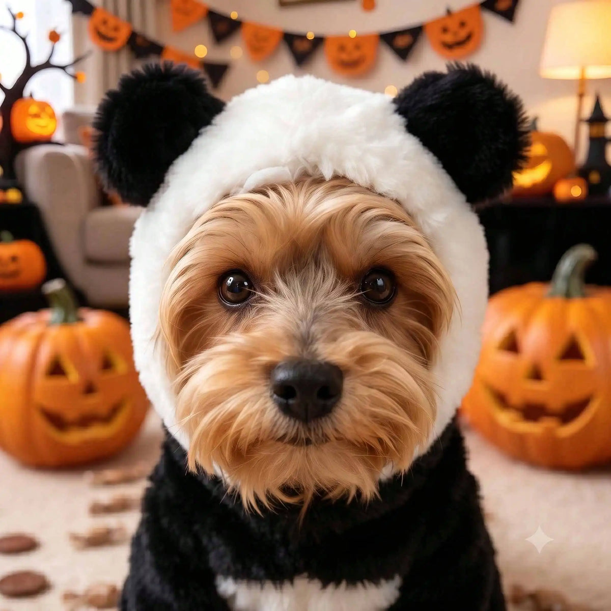 Halloween Cute Dog Panda Transformation Costume With Head Mask