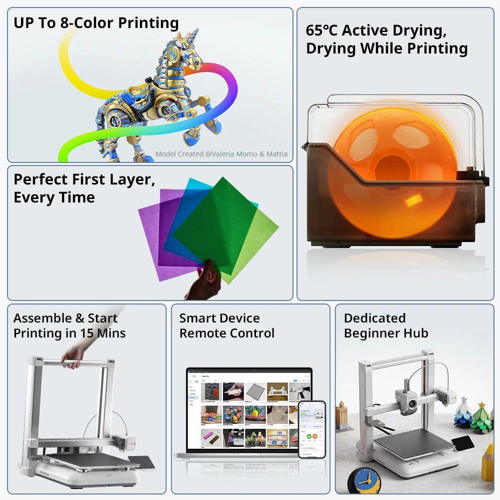 Anycubic Kobra 4 FDM 3D Printer Features App Control