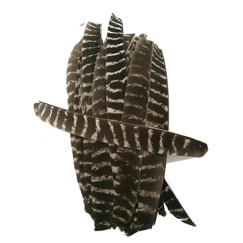 Turkey Feather Arrow Fletches 50Pcs Natural Real Turkey Vanes Left & Right Wing Pure Natural Feather Fletching DIY Replacement Parts for Carbon Aluminum Arrows Outdoor Archery Hunting Target Shooting Accessories