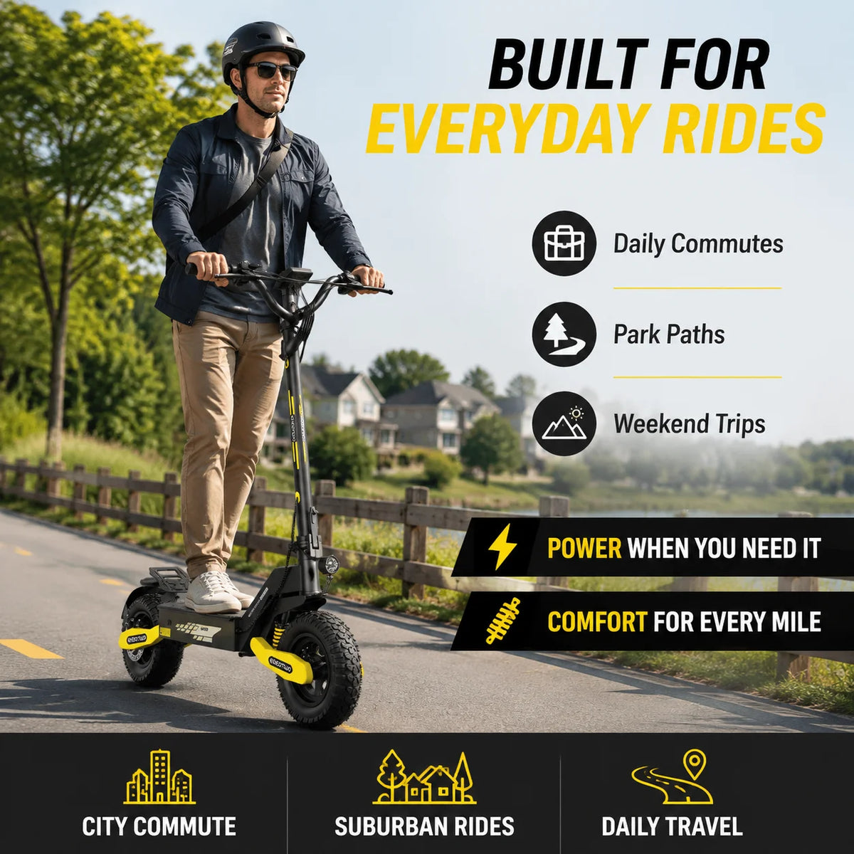 Eoeotwo 1200W Off Road Electric Scooter For Adults Foldable