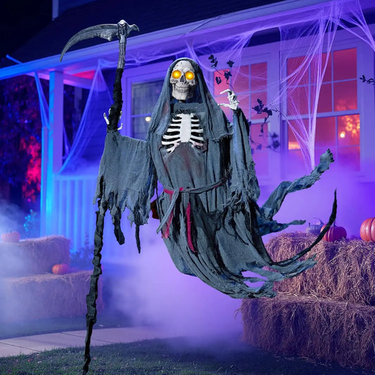 Joyfy Animated Flying Grim Reaper Halloween Garden Decor