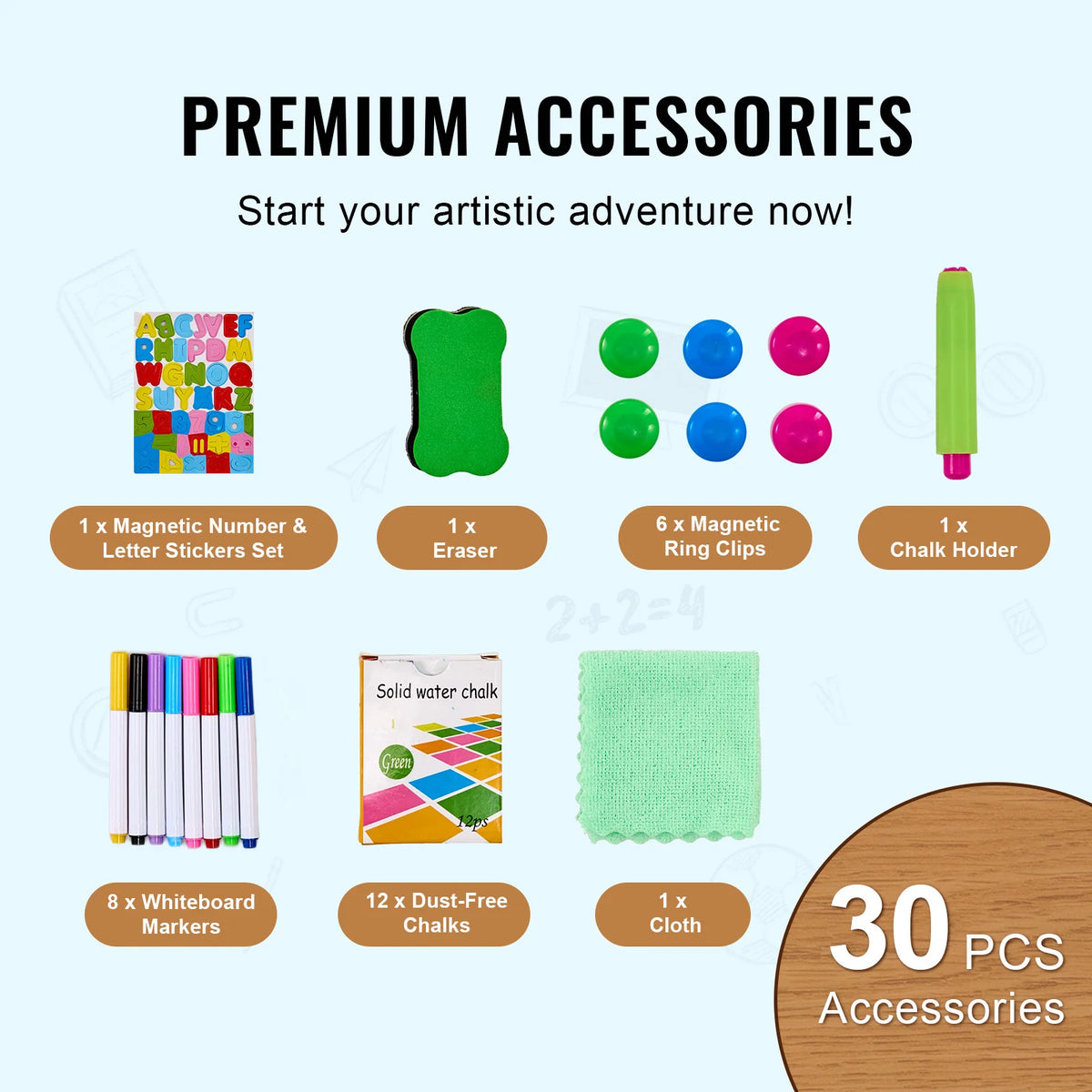SucceBuy Wooden Magnetic Drawing Board Easel With Paints For Kids