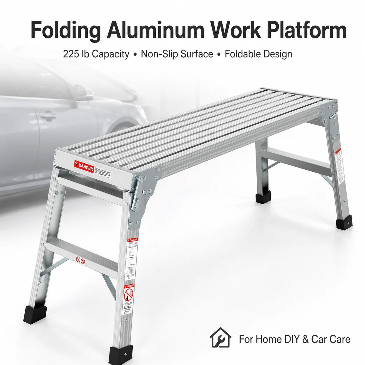 Portable Aluminum Folding Work Platform With Rubber Feet