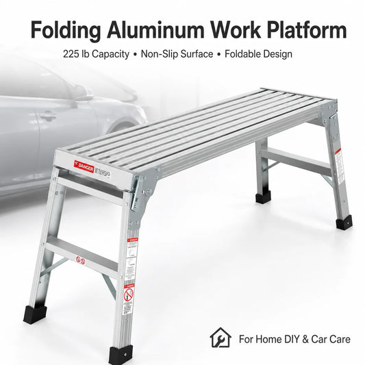 Portable Aluminum Folding Work Platform With Rubber Feet