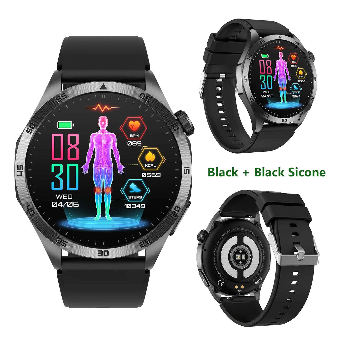 Advanced Health Smart Watch With Ecg Ppg Blood Pressure Tracking