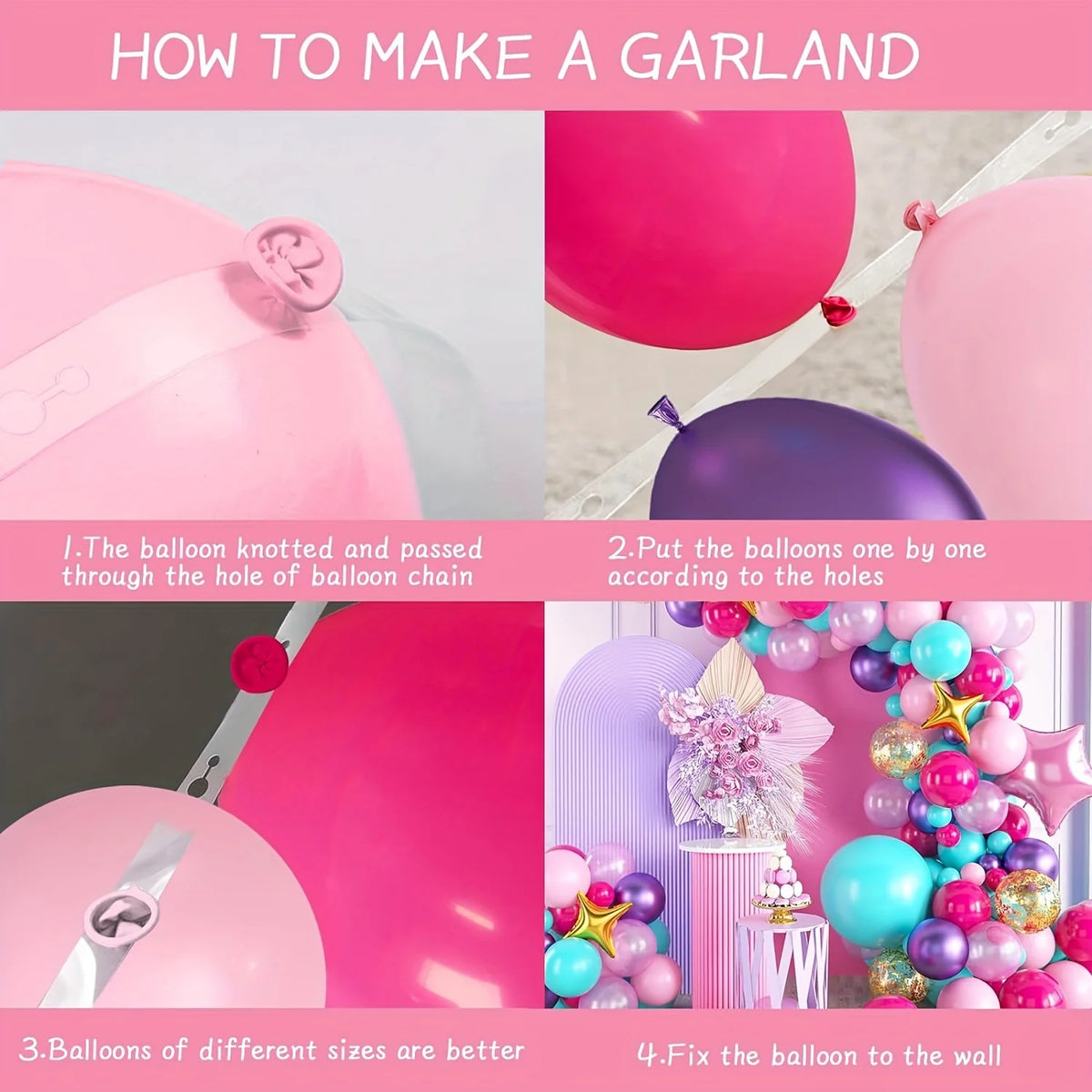 Balloon Arch Kit With Confetti Foil Balloons And Star Accents