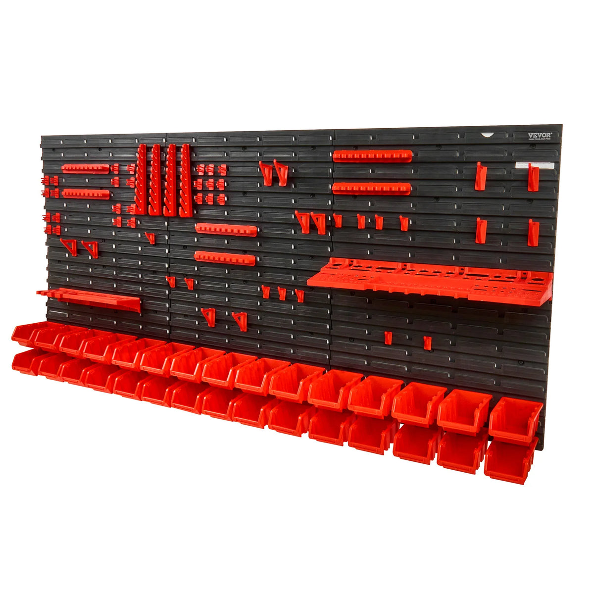 SucceBuy Wall Mounted Plastic Hardware Storage Bin Rack Organizer