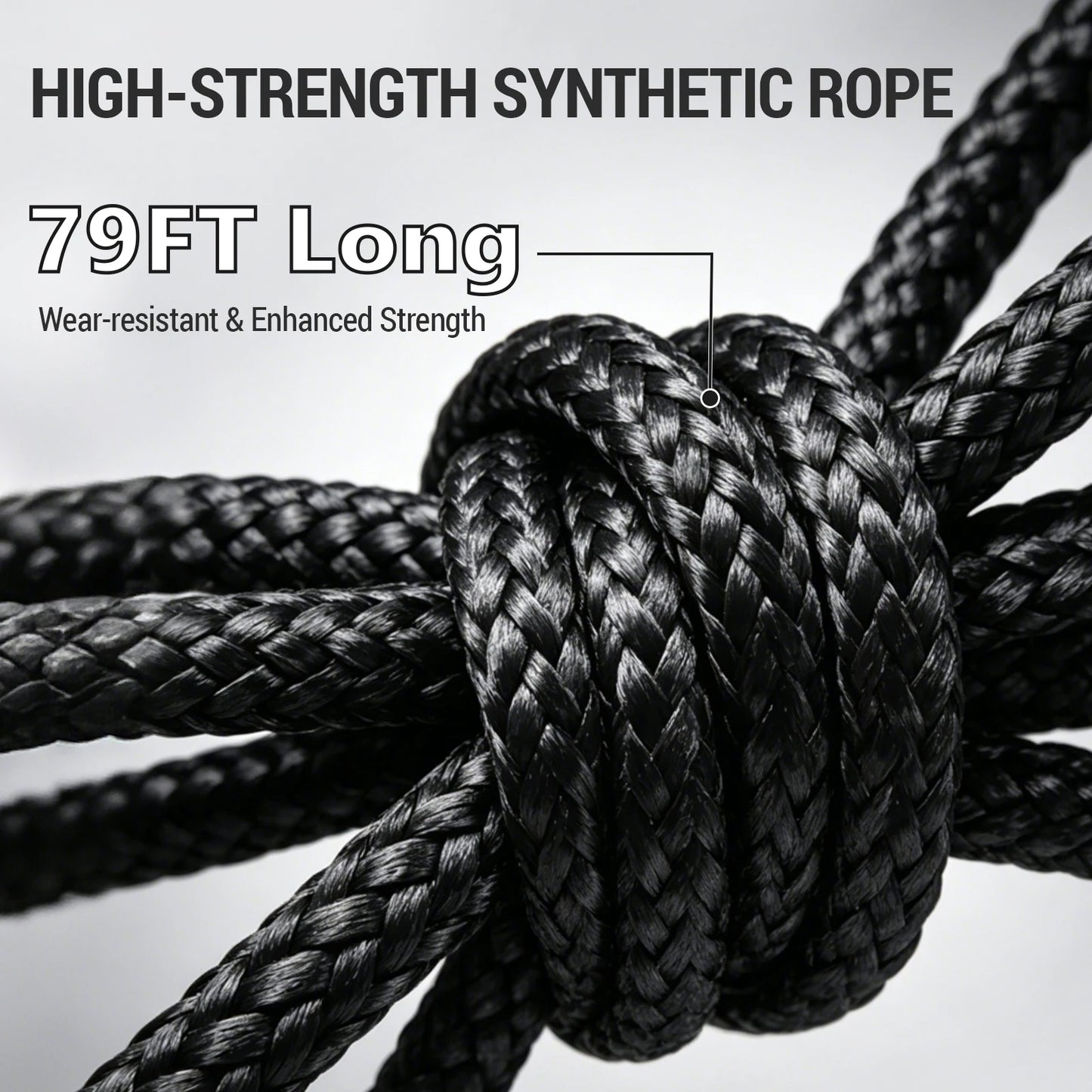 SIHAO 13500LBS Electric Winch 12V - High-Strength Synthetic Rope with Wireless Remote for Off-Road 4x4, ATV, Truck & Trailer 8