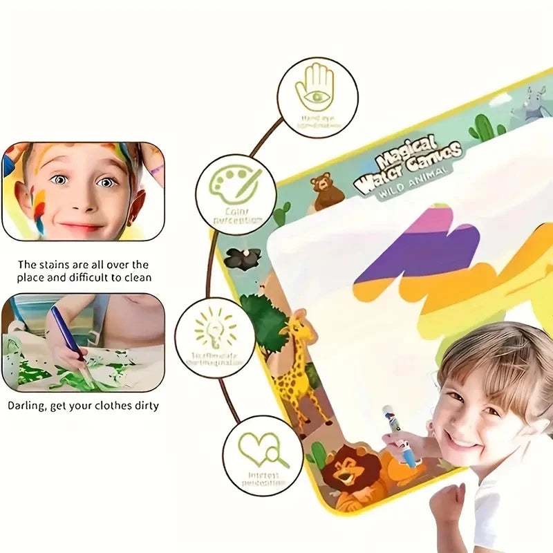 Reusable Water Drawing Mat For Kids Educational Art Toy