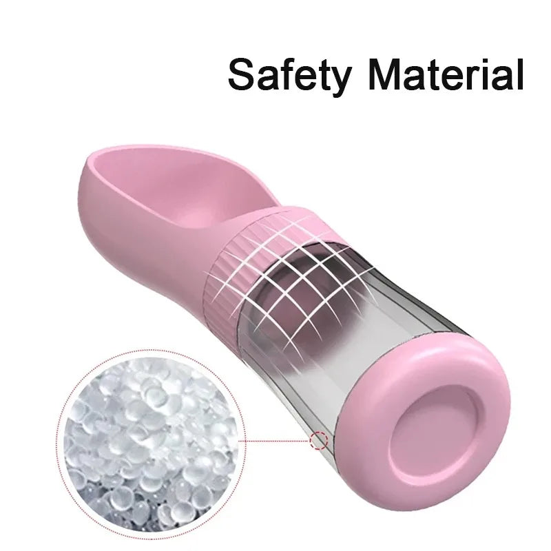 Portable Dog Water Bottle With Integrated Food Container For Pets