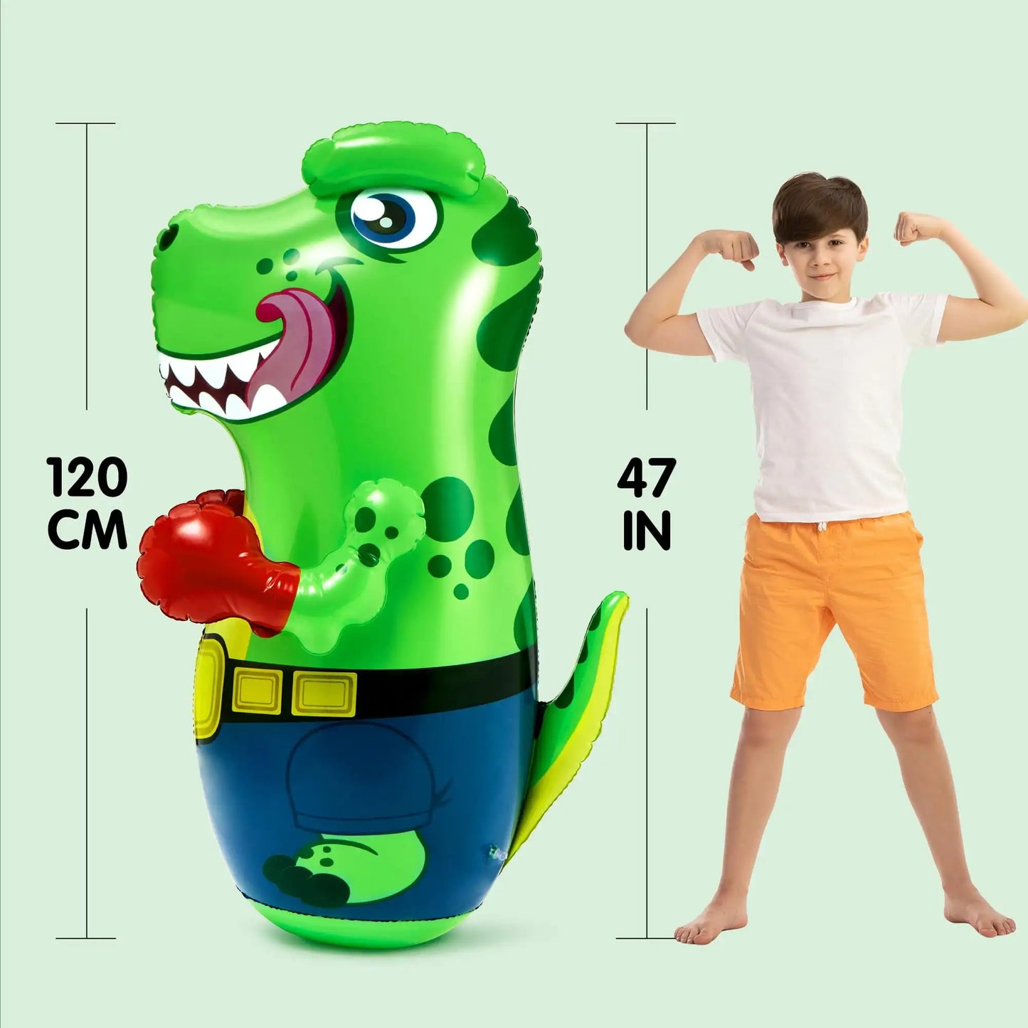 Joyfy Inflatable T Rex Dinosaur Punching Bag For Kids