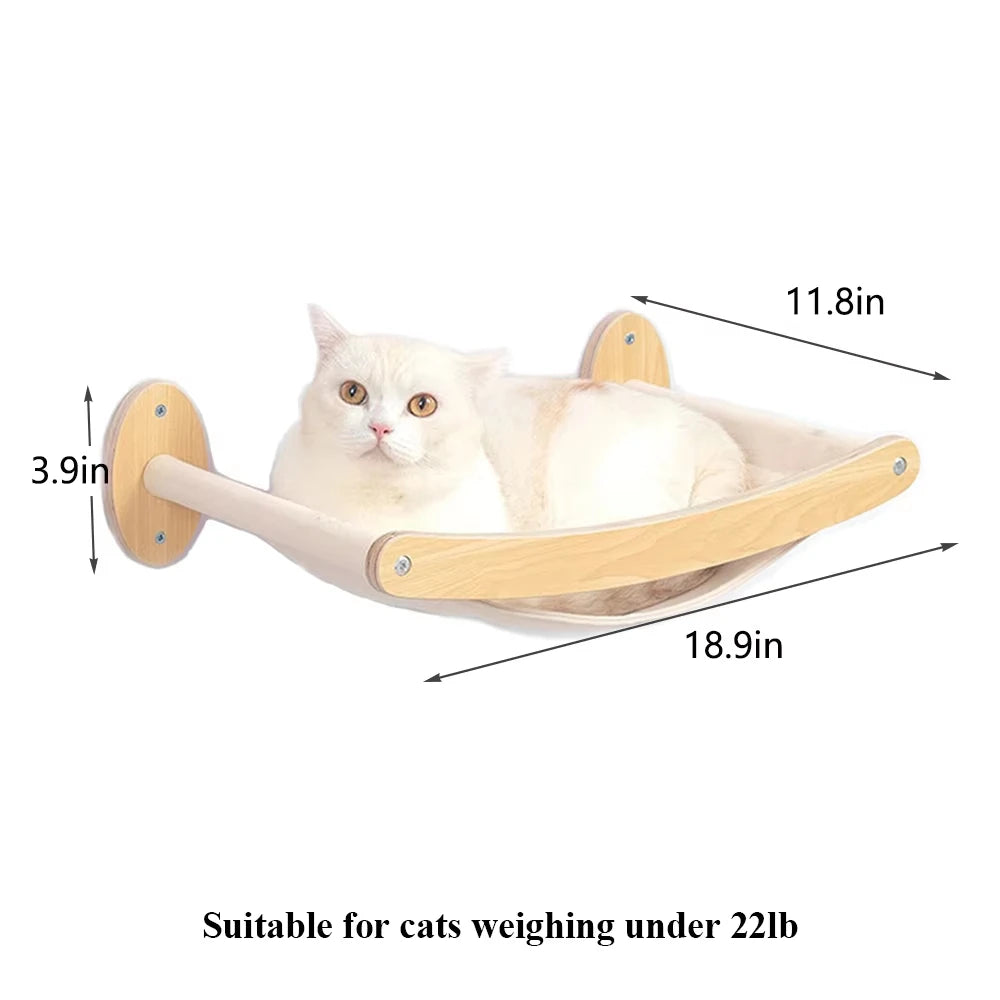 CWV Wall Mounted Cat Climbing Shelf Sisal Scratching Post