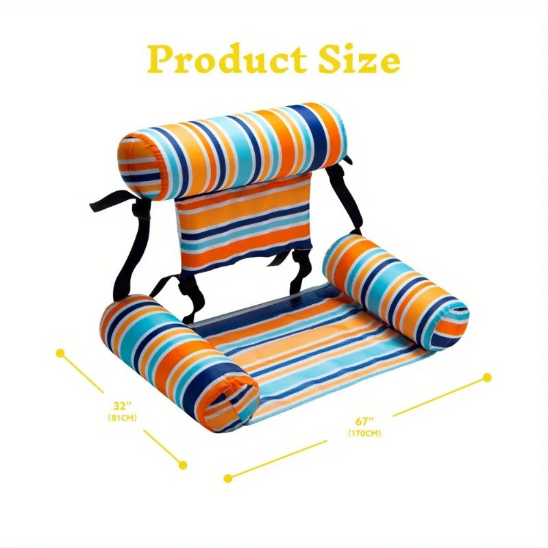 Joyfy Inflatable Pool Float Hammock Chair Lounger Set