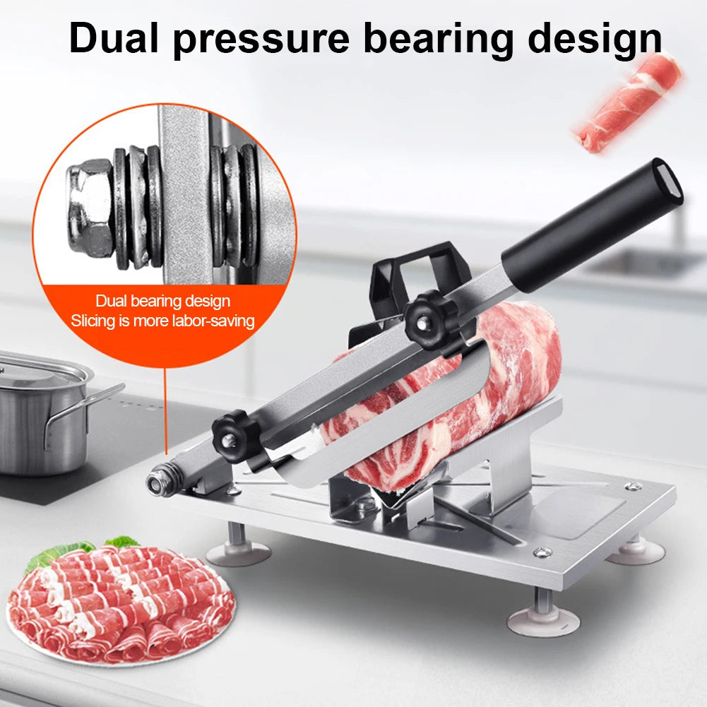 Stainless Steel Frozen Meat Mutton Cutter Kitchen Table Slicer