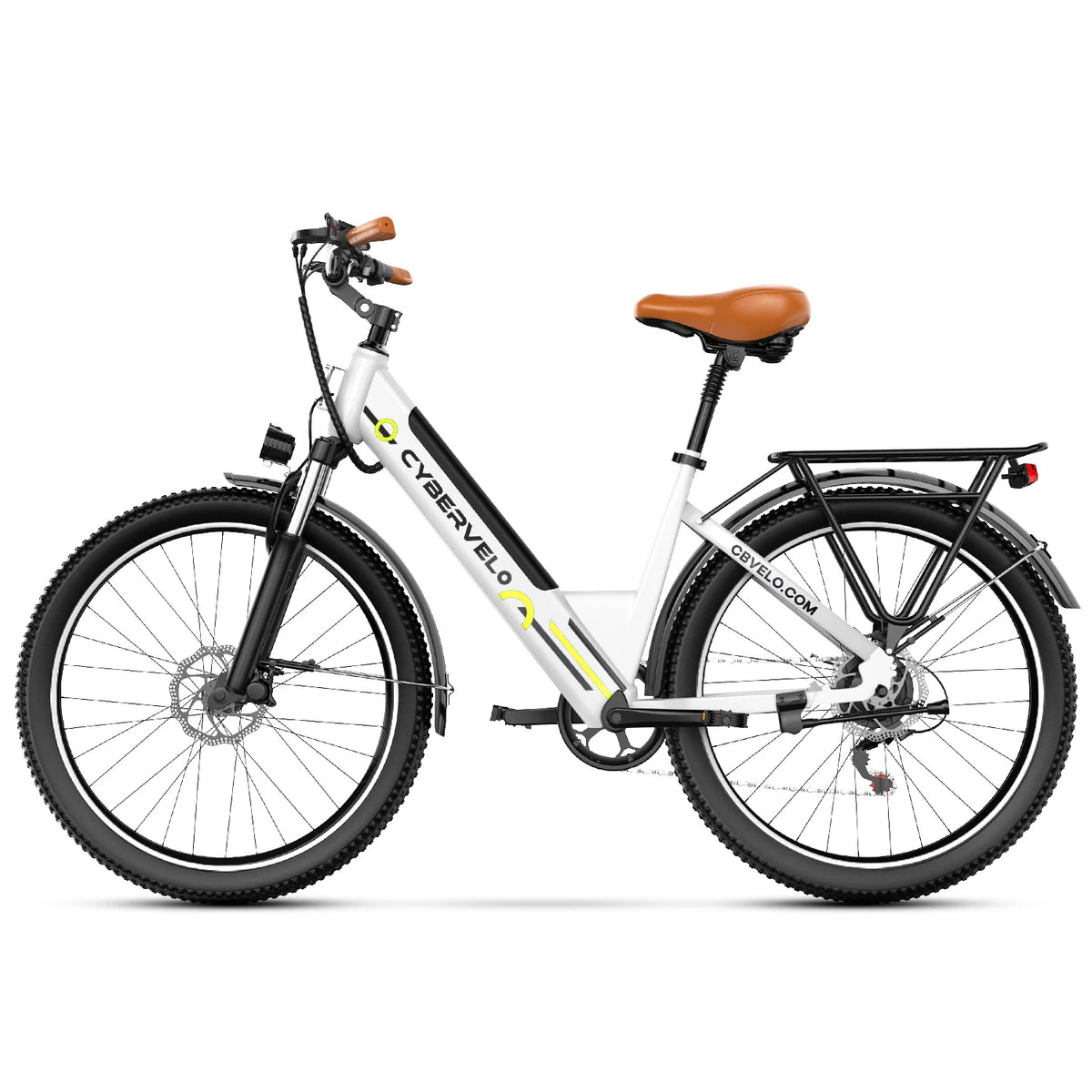 Cybervelo Urban Commute Step-Thru Electric Bike With 1000W Peak Motor