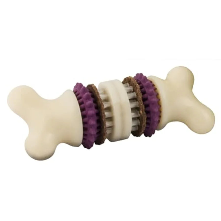 Durable Dog Chew Toy Treat Holder Toothbrush For Dental Cleaning