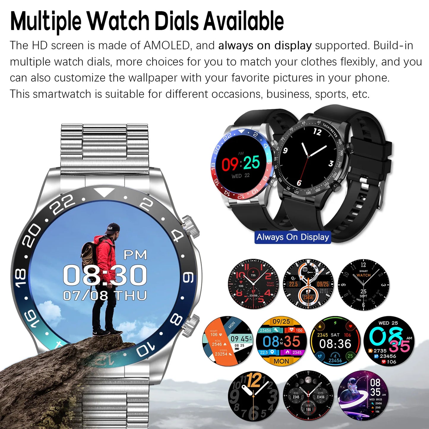 Amoled Smart Watch With Bluetooth Calling And Fitness Tracking
