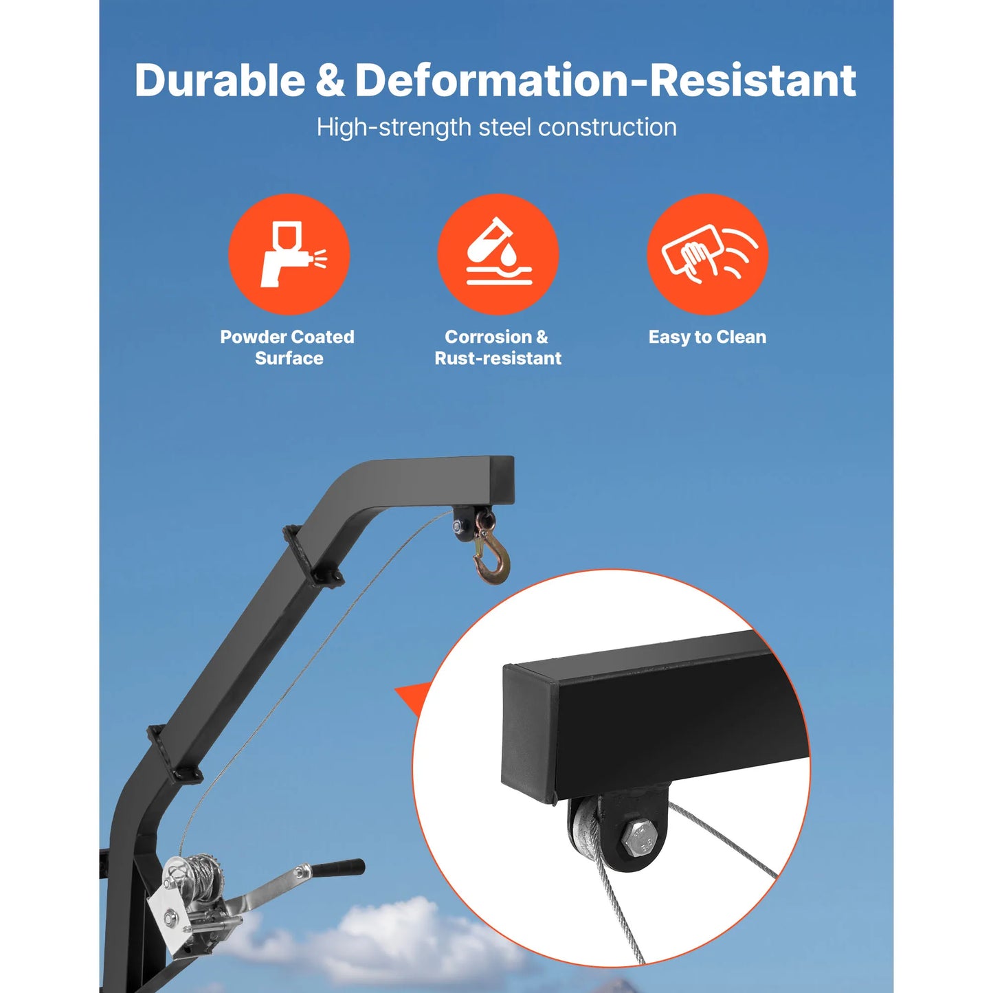 SucceBuy Tree Mounted Deer Hoist With Ratchet Strap Hunting Winch