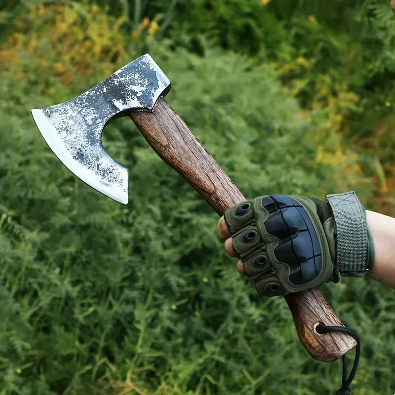 Hand Forged Viking Tomahawk Axe Made From High Manganese Steel
