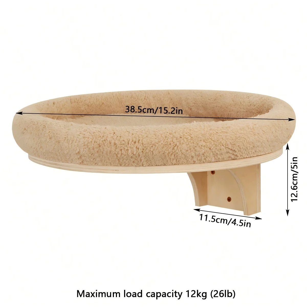 CWV Wall Mounted Cat Climbing Shelf Sisal Scratching Post