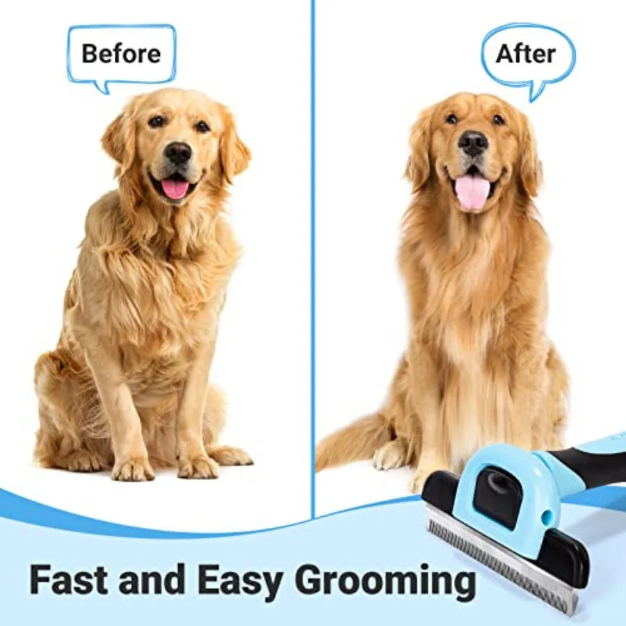 Pet Grooming Deshedding Brush For Dogs And Cats Reduces Shedding