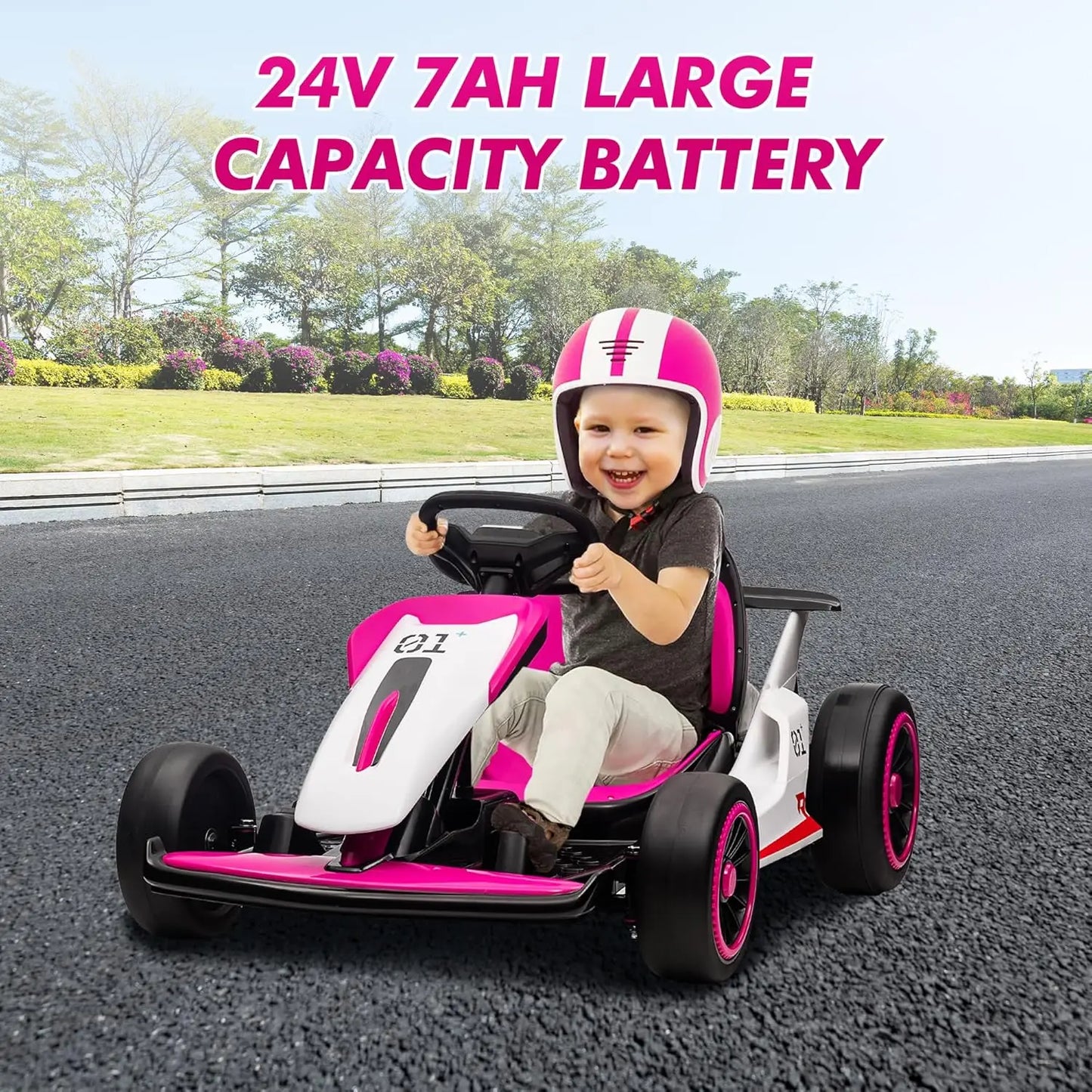 24V Electric Drift Go Kart For Kids With Dual Motor