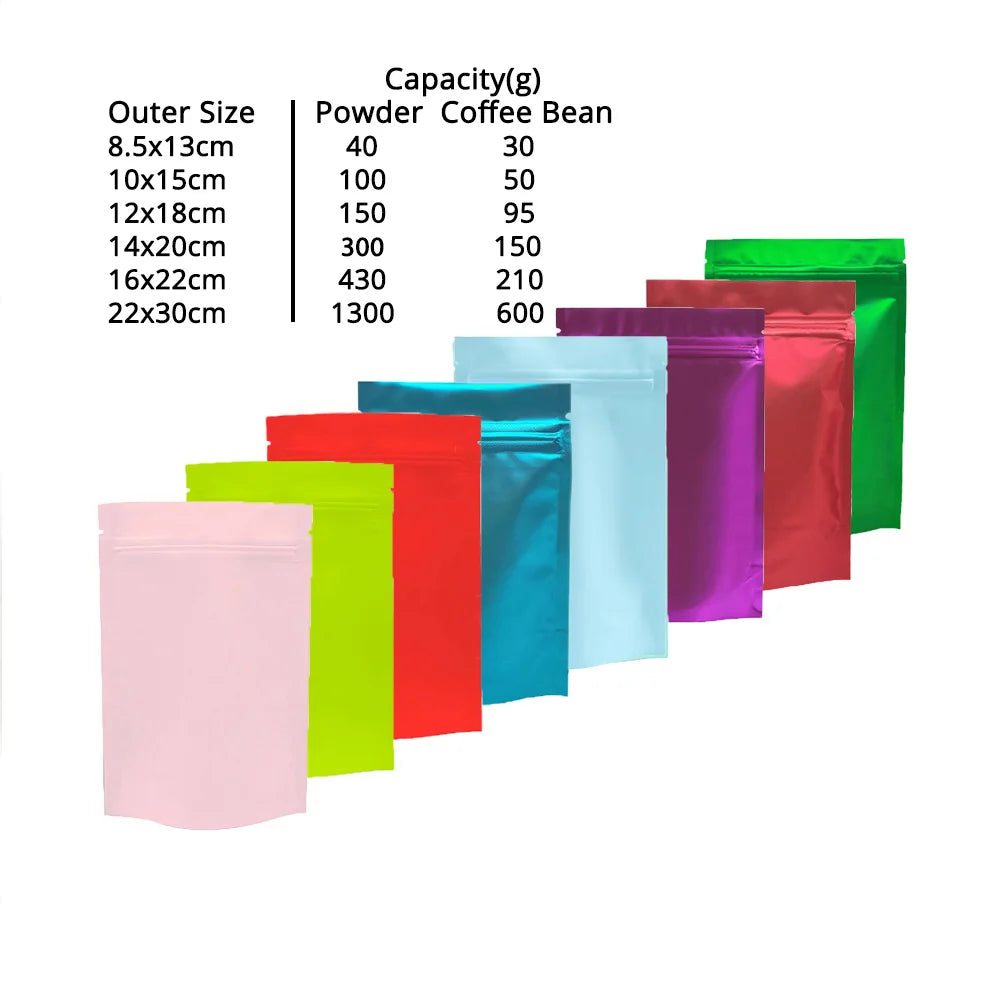 VoluPack Smell Proof Aluminum Foil Lined Stand Up Storage Pouches
