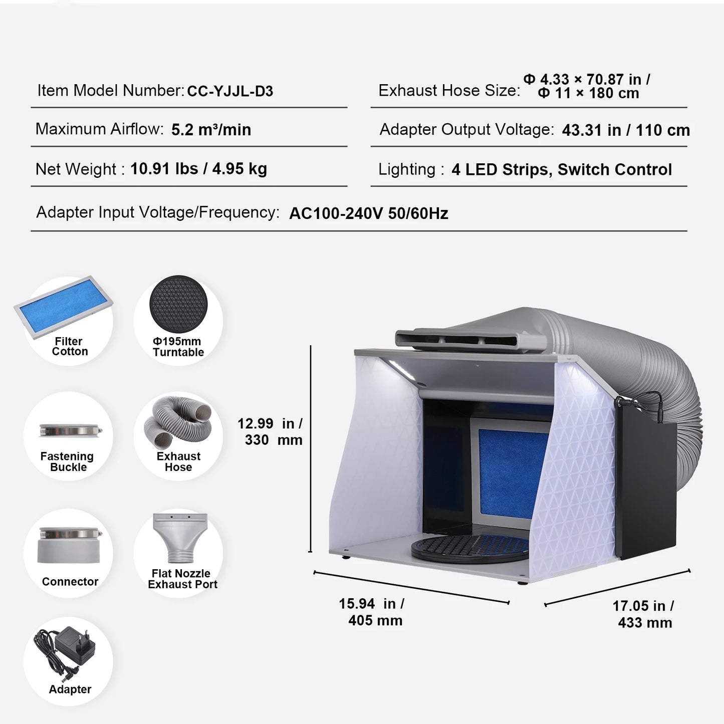SucceBuy Portable Airbrush Spray Booth Kit Featuring Dual Exhaust Fans