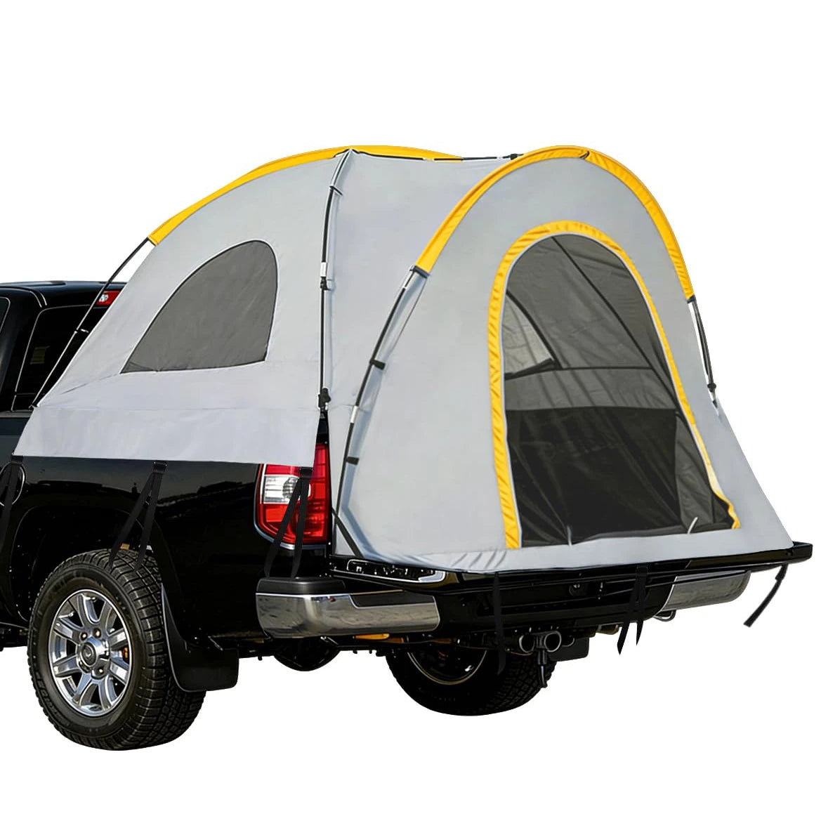 Waterproof Double Layer Pickup Truck Bed Tent with Awning or not – 210D Oxford, UPF 50+ Sun Protection, Fits 5-6.5ft Small & Mid-Size Truck Beds, Easy Setup, Portable Outdoor Camping Shelter for Road Trips, Tailgating, Over