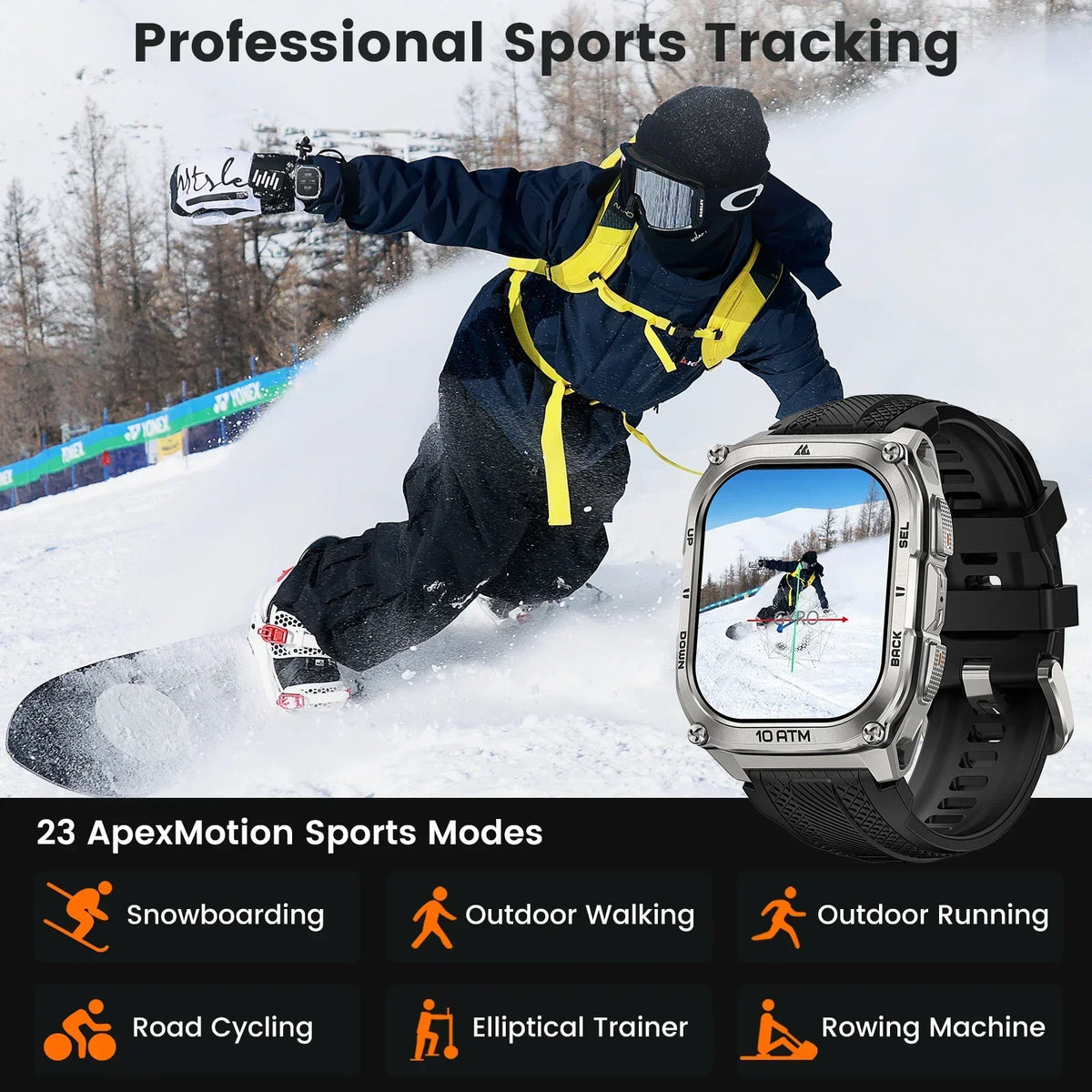 KOSPET Tank GPS Smartwatch With Offline Maps And Health Tracking