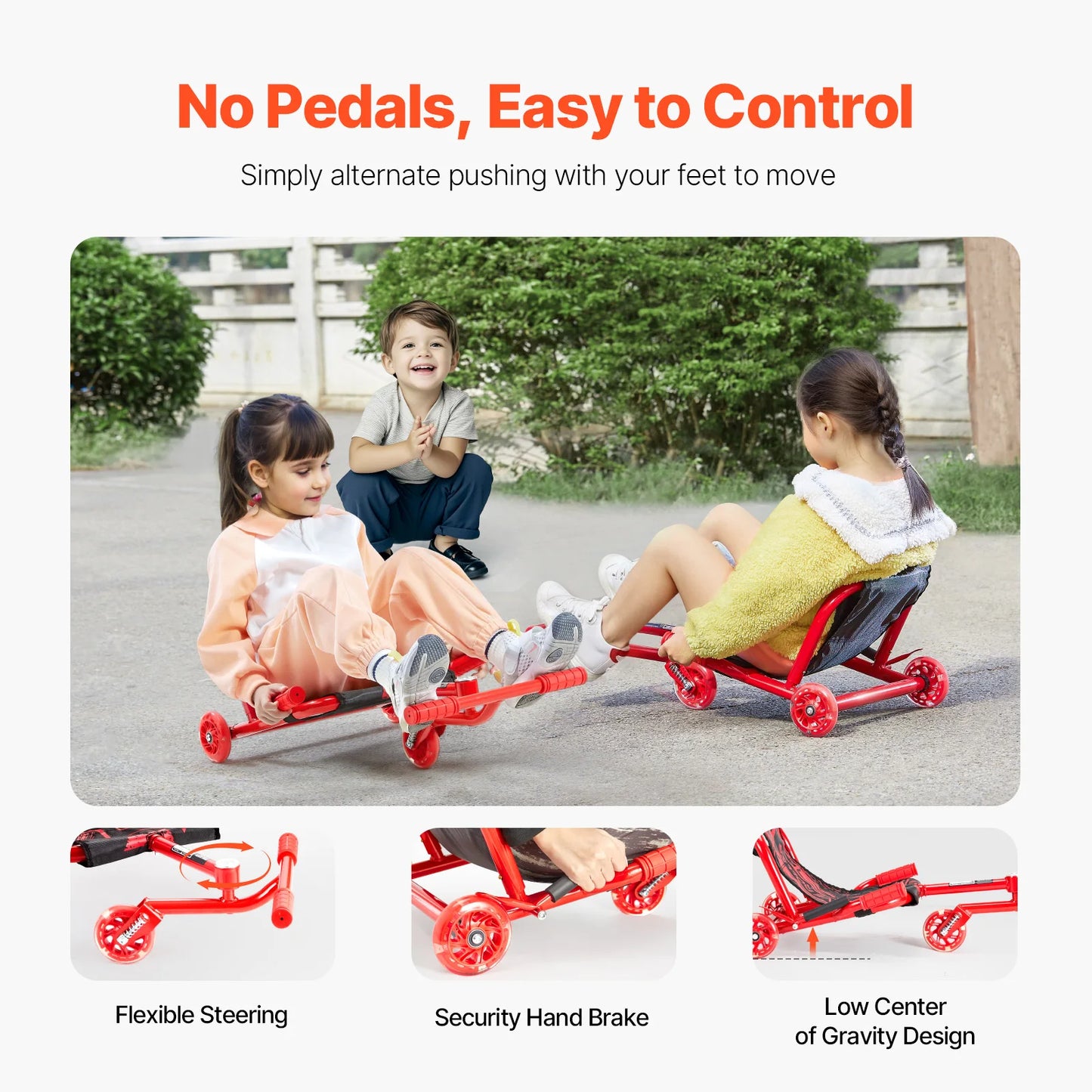 SucceBuy Zig Zag Motion Ride On Drifting Swing Scooter