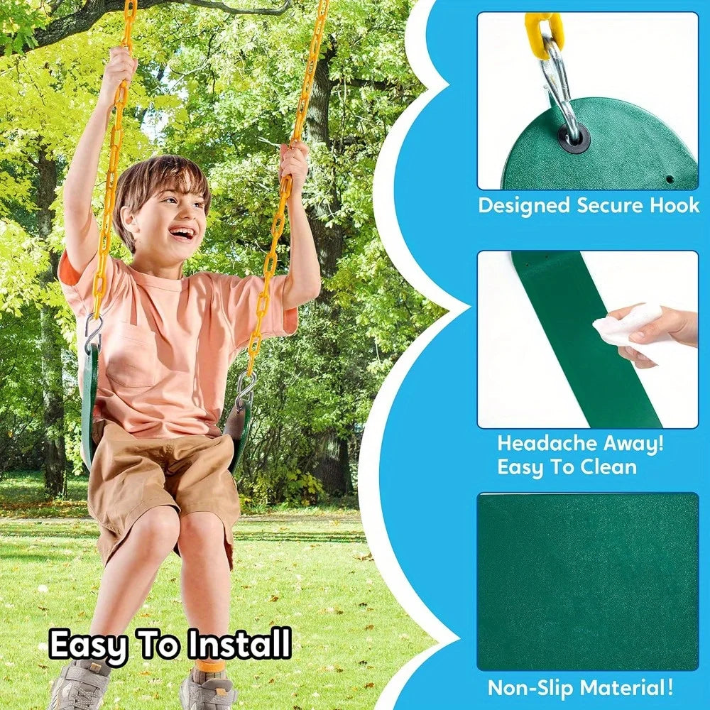 Joyfy Metal Swing Seats With Chain And Hooks For Yard