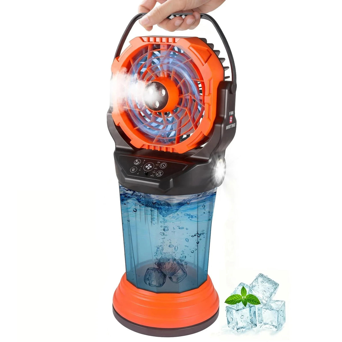 TaskStar Portable Rechargeable Misting Fan With Remote Control