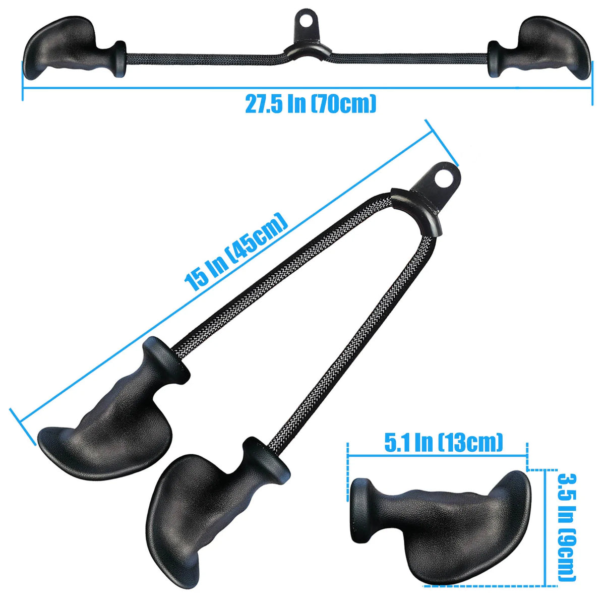 MARSAFIT Ergonomic Tricep Rope Cable Attachment for Gym Training