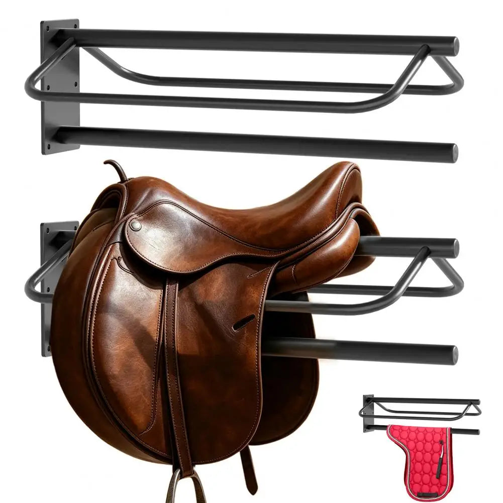 Heavy Duty Wall Mount Horse Saddle Rack With Pad Bar