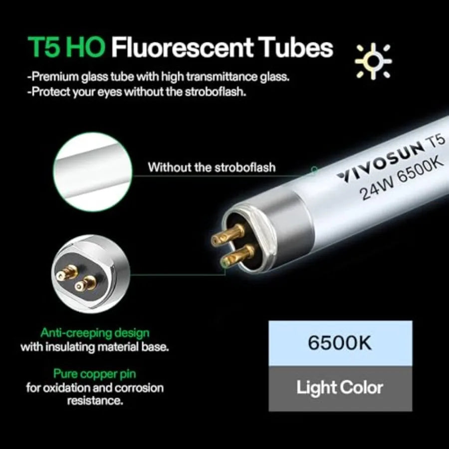 T5 Fluorescent Grow Light Bulbs High Output Tube Lamp