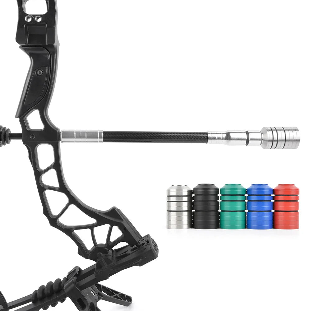 Stabilizer Counterweight Kit Stainless Steel Balance Bar for Compound Recurve Bow Hunting Target Shooting Practice