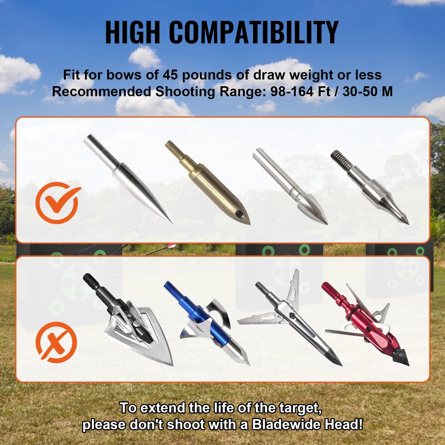 Outdoor Portable Archery Target With Handle For Easy Arrow Removal