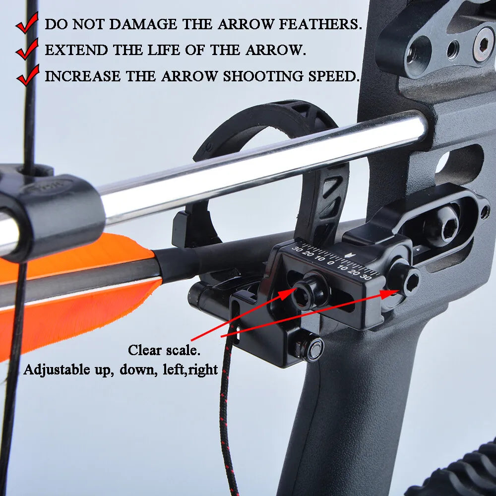Drop Away Arrow Rest Full Containment 360° Sound Damping Pad for Compound Bow Right Hand Archery Shooting Hunting