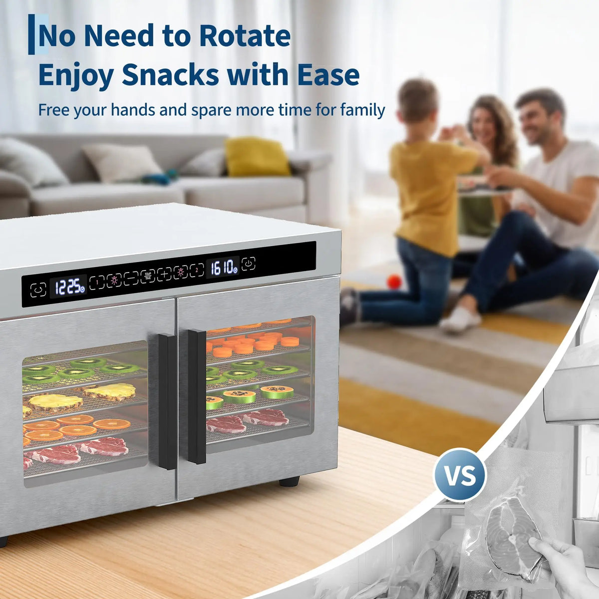 Adoolla Dual Zone Digital Stainless Steel Food Dehydrator