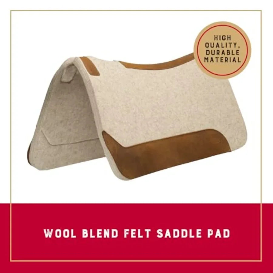 Wool Blend Felt Western Saddle Pad For Horse Support And Comfort