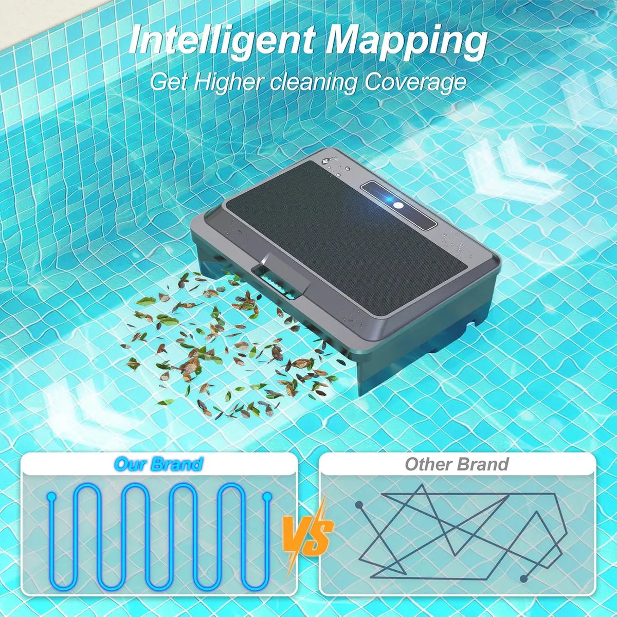 Inse Solar Powered Robotic Pool Vacuum Cleaner With Remote Control