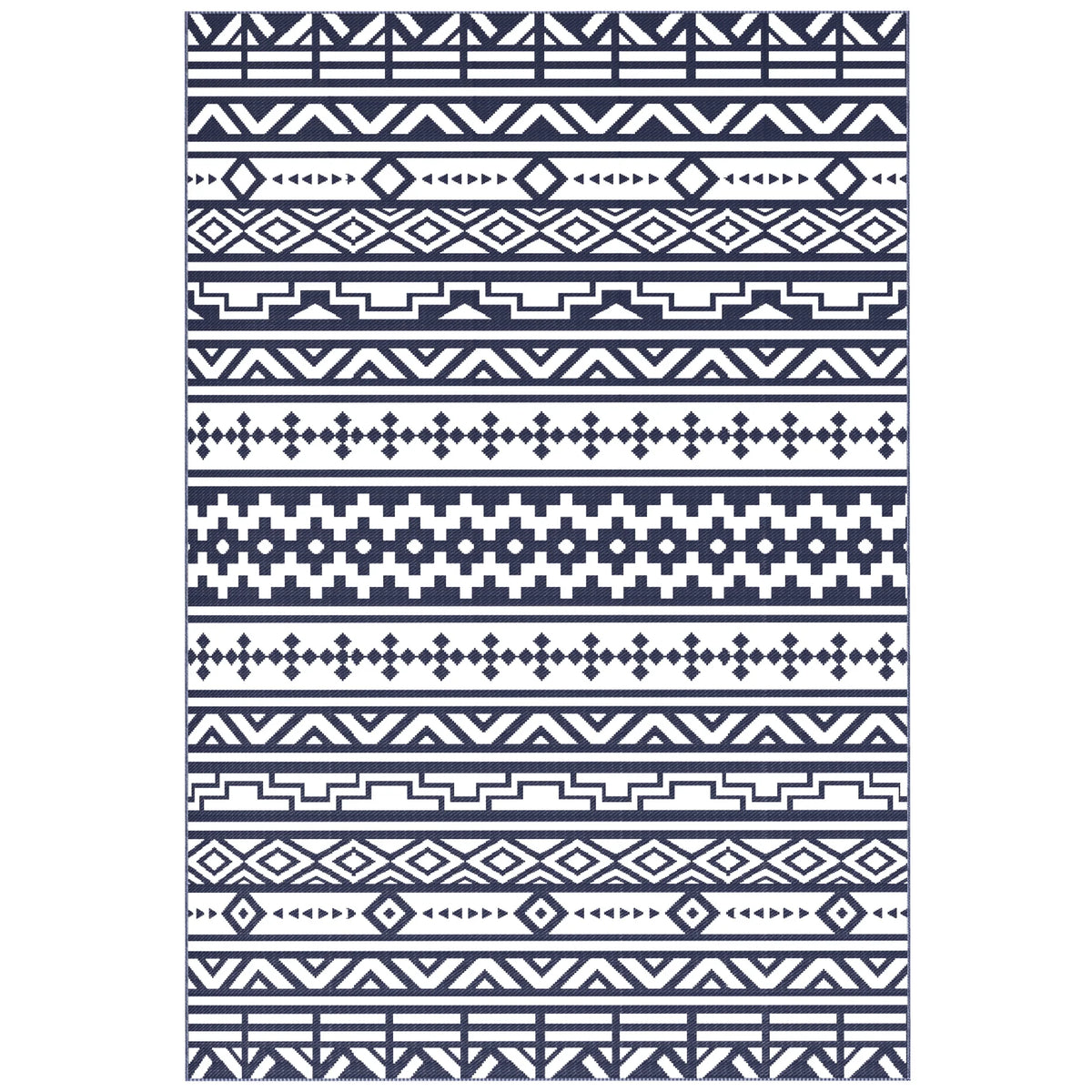 Modern Geometric Polypropylene Indoor Outdoor Area Rug