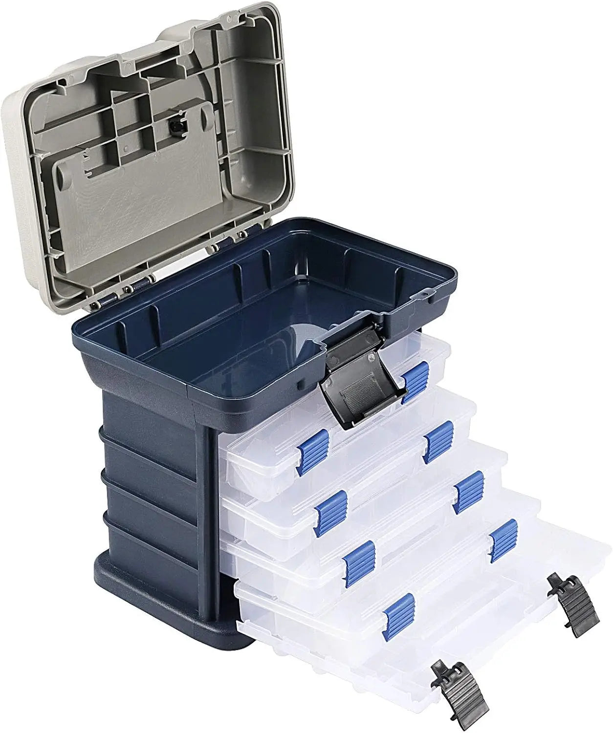 Portable Fishing Tackle Box Kit With Pliers And Dividers