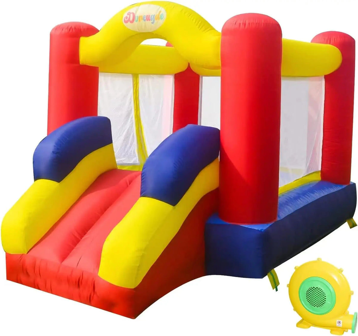 GSF Inflatable Bounce House With Slide And Blower For Kids